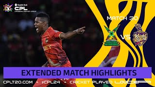 Extended Highlights  Guyana Amazon Warriors vs Trinbago Knight Riders  CPL 2024 [upl. by Zacks]