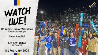 FIS Alpine Junior World Champs 2024 Mixed Team Event  Les Gets  France  February 1st [upl. by Castra113]