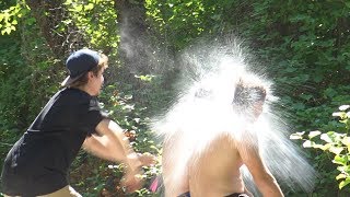 Throwing Water Balloons at People Prank  RebelTV [upl. by Puklich514]