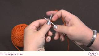 Knitted Cast On  Knitting Tutorial [upl. by Napra]