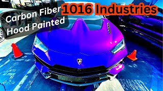 How to Mask and Paint  1016 Industries Hood Lamborghini Urus NOT A VINYL WRAP PPG Paint [upl. by Nylecaj]