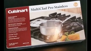 Cuisinart MCP1916N MultiClad Pro Stainless Steel 15Quart Saucepan with Cover [upl. by Jinny]