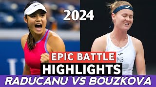 Emma Raducanu vs Marie Bouzkova Epic Match Highlights Today  Tennis 2024 [upl. by Ominorej]