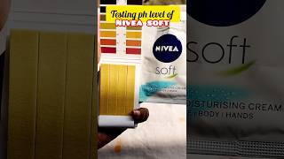 Nivea soft cream pH test phtest nivea niveasoft phtester phlevel niveacream trend safe skin [upl. by Tolland]