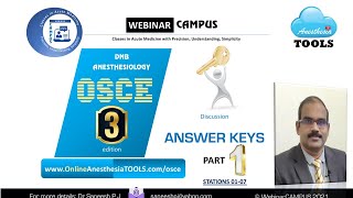 OSCE August 2021 Answer Key Part 1 Stations 0107  AnesthesiaTOOLS  WebinarCAMPUS [upl. by Eseer]