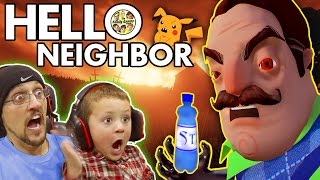 HELLO NEIGHBOR Scary BASEMENT Mystery Game His Secret Water Bottle Flip Addiction FGTEEV Fun [upl. by Ycnalc]