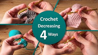 How to Decrease in Crochet in Rows and Rounds  Single Crochet Decrease and Double Crochet Decrease [upl. by Merri]