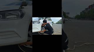 The car battery is low and cannot be started How to start your car with toe rope viral cartips [upl. by Dory]