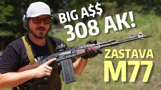 Zastava M77 Powerful 308 AK quotBanned from Exportquot Review [upl. by Hen]