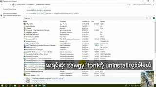 How to change Zawgyi font to unicode for computer [upl. by Enylorac]