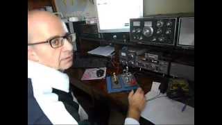 Bug qso on 40 mt Rig Kenwood Ts140s Key Vibroplex original 1944 Ant Vertical R8 [upl. by Thorr]