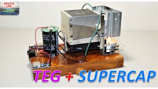 THERMOELECTRIC SUPERCAPACITOR POWER GENERATOR  TEG  PELTIER [upl. by Brezin]