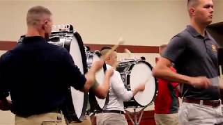 quotThe Commandants Ownquot Drumline  Friday Night Parade Warmups [upl. by Drarreg334]