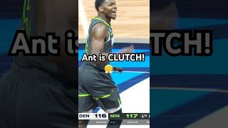 Anthony Edwards’ CLUTCH BUCKETS Seals the W 😤🔥Shorts [upl. by Joann]