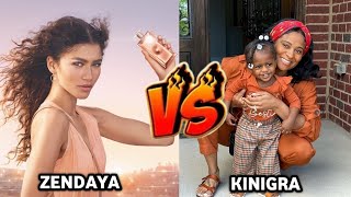 Zendaya VS Kinigra Deon Natural Transformation From Baby to Now 2024 [upl. by Leachim]