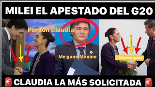 ESCANDALO EN EL G20 CANADA LE PIDE PERDON A CLAUDIA ¡MILEI EL APESTADO ASÍ LO SACARON [upl. by Souza716]