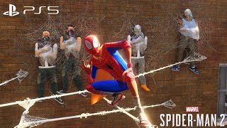 Marvel Spidermen 2 PS5 Miles SB Suit Free Roam Gameplay 4K HDR  RAY TRACING [upl. by Selmore]