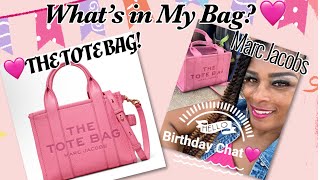 What’s in My Bag Marc Jacobs The Tote Bag 🩷 Morning Glory Review 🩷Birthday Chat🩷 [upl. by Lanny]