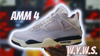 A Ma Maniere Jordan 4 quotWYWSquot Unboxing amp Review CRAZY IN HAND [upl. by Searby]