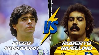 Battle of LEGENDS Diego MARADONA Fan vs Roberto RIVELLINO Idol [upl. by Dodie328]