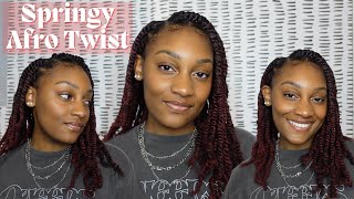 HOW TO Springy Afro Twist Hairstyle  Easy Protective Style  Xpression Spring Afro Twist [upl. by Deena393]