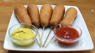 How to Make Corn Dogs  Easy Homemade Corn Dog Recipe [upl. by Gruver]