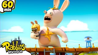 RABBIDS INVASION 1h Compilation  The Rabbids Investigate  New episodes  Cartoon for kids [upl. by Eelirol]