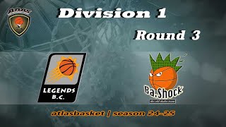 Atlasbasket  Div 1  Round 3  LEGENDS vs BA SHOCK 5345 [upl. by Enimsay]