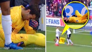 Alisson Becker Injury against Crystal Palace 🤕 [upl. by Oliana]