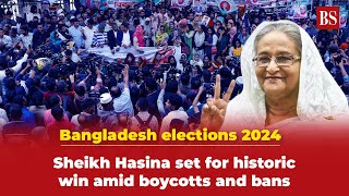 Bangladesh elections 2024 Sheikh Hasina set for historic win amid boycotts and bans [upl. by Gladi]