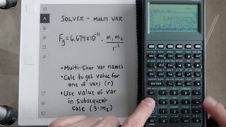 HP 48GX and HP Prime  Solving a multivariable equation for a given variable [upl. by Anirtak]