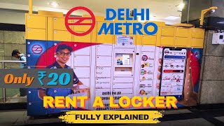 How to Rent a Locker in Delhi Metro  Locker Facility  Vivek Kumar [upl. by Burty]