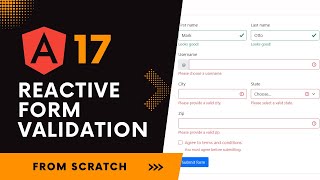 Reactive Form Validation in Angular 17  angular 17 tutorial [upl. by Sardella]