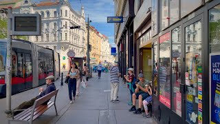 Vienna Walk in Districts Neubau amp Josefstadt  4K HDR  City Ambience Sounds [upl. by Adivad]