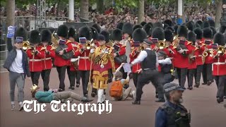 Jubilee protesters tackled by police after running out onto The Mall during Trooping the Colour [upl. by Irbua]