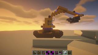 Working Minecraft Excavator Doing Maneuvers Valkyrien Skies Mod [upl. by Maitland981]