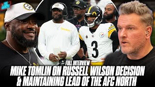 Coach Mike Tomlin Talks Controversial Russell Wilson Decision amp If Hard Knocks Is A Distraction [upl. by Franny]