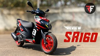 Aprilia SR160  The Sports Scooter Review  Performance amp Top Speed  Rev Explorers [upl. by Leahcimsemaj]