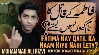 Bibi Fatima Noha 202324  Fatima Ke Qatil Ka Naam Kiyun Nahi Lety  Mohammad Ali Rizvi AyameFatima [upl. by Jannery]