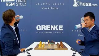 MAGNUS VS DING LIREN  GRENKE RR [upl. by Vivle]