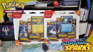 Opening 2 Pokemon TCG Surging Sparks 3 Pack Blisters [upl. by Flavius]