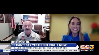 Riverside County Sheriff Chad Bianco addresses speculation on run for CA governor [upl. by Rabma]