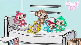 Five Little Monkeys Tavşan Lia Nursery Rhymes  Baby Songs  Kids Songs [upl. by Pooh300]