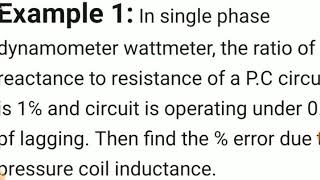 Elect Meas 34 Numericals on Dynamometer type wattmeter [upl. by Alekal]