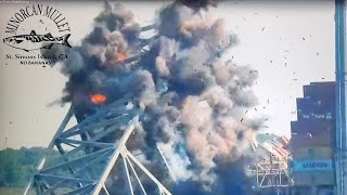 Live Watching Minorcan Mullet in Baltimore  Dali Bridge Detonation [upl. by Tiertza]