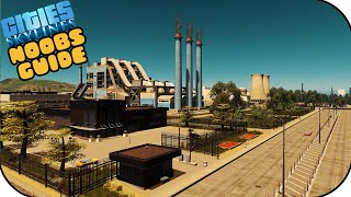 Building A Vanilla Power Plant In Cities Skylines  Noobs Guide [upl. by Seve]