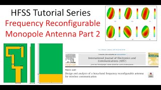 Frequency Reconfigurable Monopole Antenna using HFSS Part 2 [upl. by Wehttam]