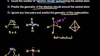 VSEPR for 4 electron clouds  AP Chemistry  Khan Academy [upl. by Marlea]