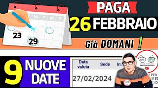 Inps PAGA 26 FEBBRAIO ⚡ NUOVI PAGAMENTI 2024 DATE ANTICIPI ➡ ADI AUU ISEE BONUS IRPEF PENSIONI [upl. by Ntsyrk]