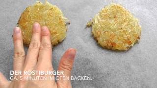 KOCHTOPF  EASY KITCHEN Röstiburger für die Schweiz [upl. by Fusco]